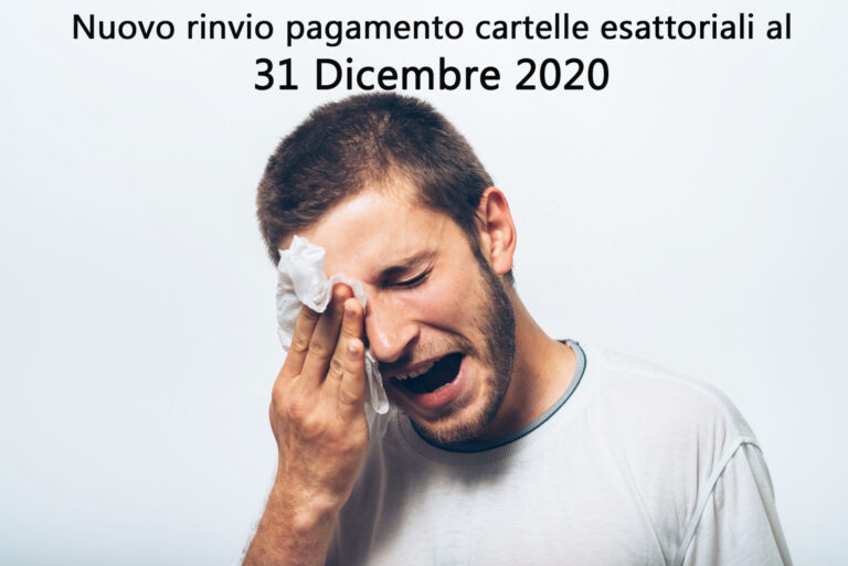 Proroga cartelle esattoriali al 31 Dicembre 2020